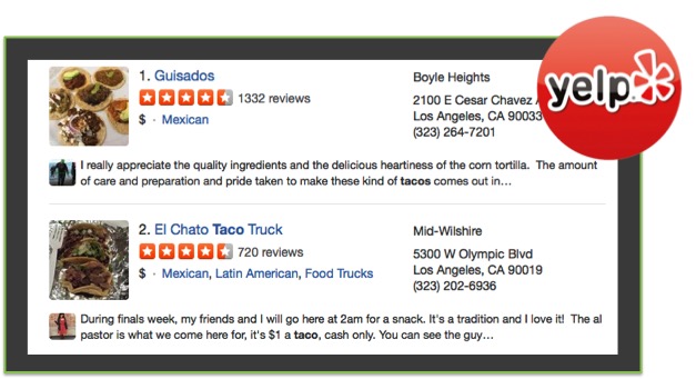 Yelp Local Listings