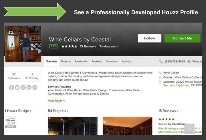 Professionally Developed Houzz Profile